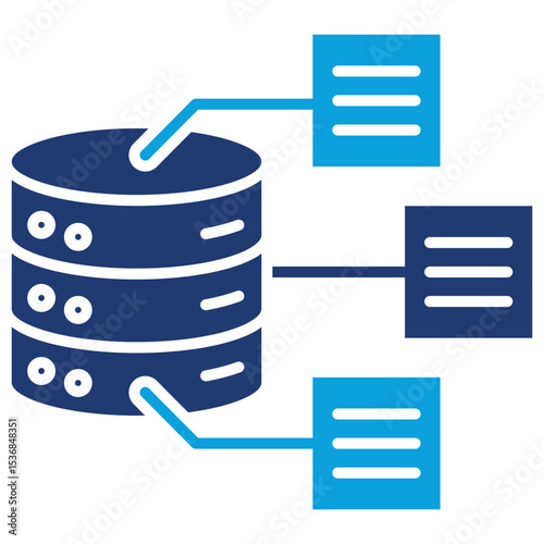 Data Classification Flat Blue Icon