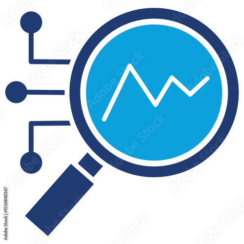 Anomaly Detection Flat Blue Icon