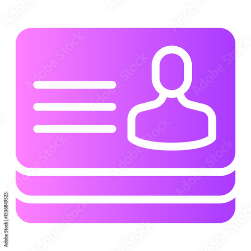 Stack Of ID Cards gradient icon