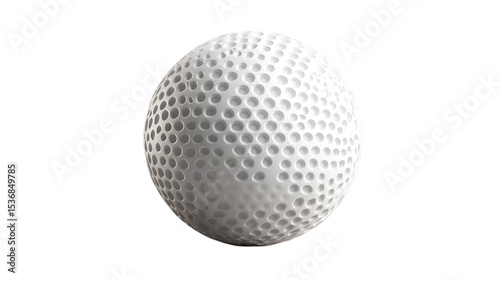Creative design of a textured white sphere featuring numerous dimples, showcasing modern geometric aesthetics and simplicity in its form.