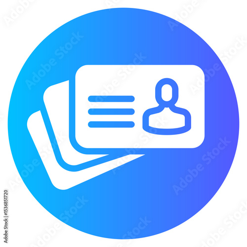Identity Card gradient icon