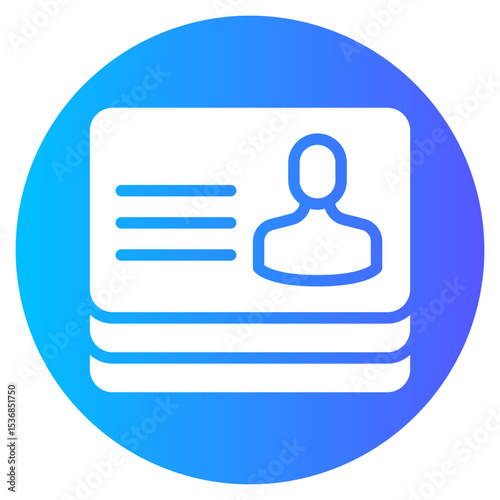 Stack Of ID Cards gradient icon