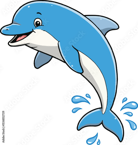dolphin colorful swiming vector design