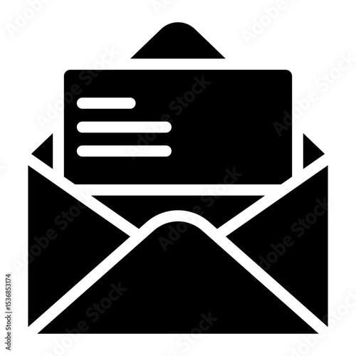 Envelope glyph icon