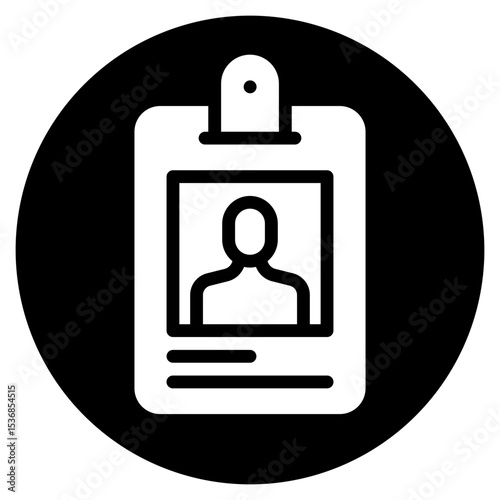 id card glyph icon