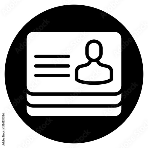 Stack Of ID Cards glyph icon