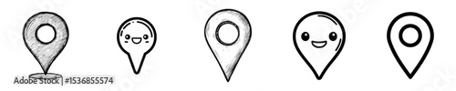 The terms Location Pin, Map Pin, Place, Location, Address, and location icon all refer to a Modern map pin