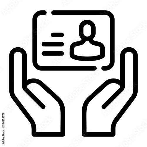give card line icon