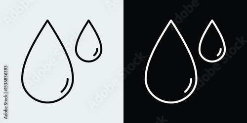 Rain drop icon. Water droplet symbol