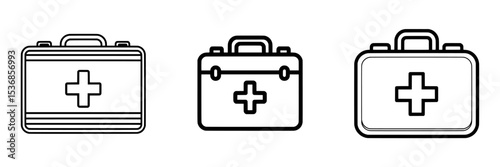 medical case line icon. first aid kit symbol. healthcare and medical symbol. isolated modern image in simple style
