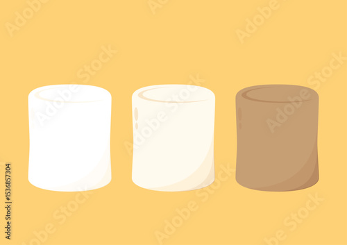 Charred marshmallow. Marshmallow Burnt. marshmallow isolated vector.