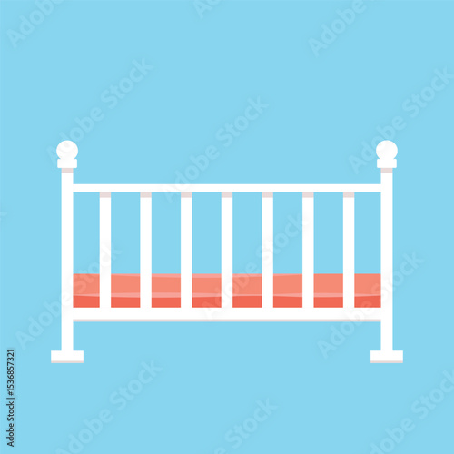 Baby Bed cartoon vector. Baby Bed vector.