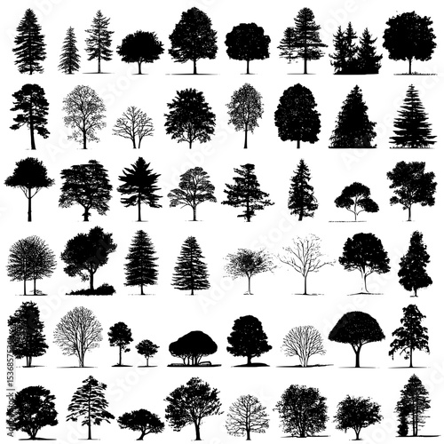 Over 300 modern trees are available in the silhouette trees ultimate pack, a comprehensive EPS collection for different design needs