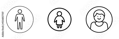 A human figure enclosed in a circle serves as a minimalist icon representing accessibility and inclusive design