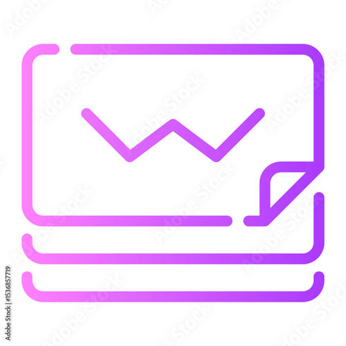Corner Folded gradient icon