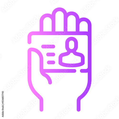 hand gradient icon