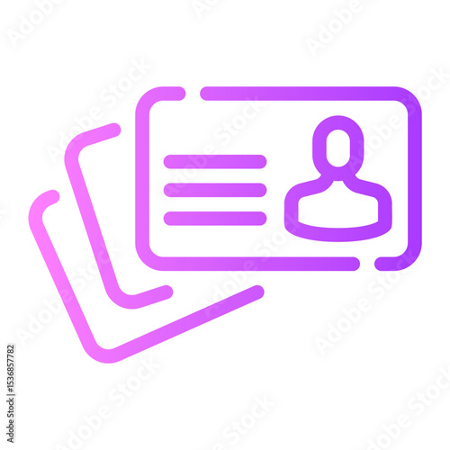 Identity Card gradient icon
