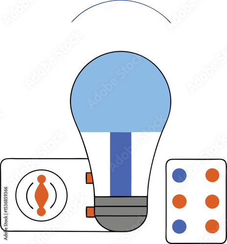 Modern energy saving light bulb with digital control and wireless remote control devices