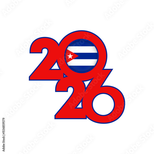 2026 banner with Cuba flag inside.