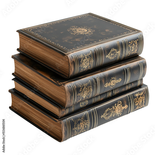 Mockup of isolated book spines with blank cover on a. Set of new modern white book in side view, isolated on fully transparent png background