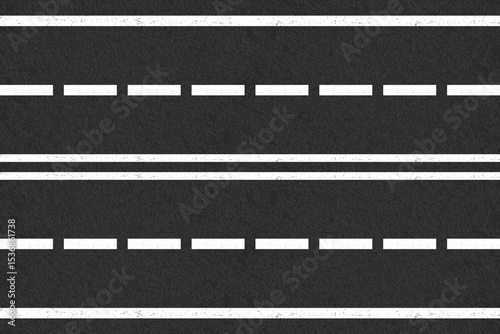 Black asphalt texture background with lines. Vector illustration
