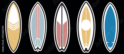 SUP Board vector set, Paddle Stand Up Paddleboarding illustration, Sup surfing outline. 
