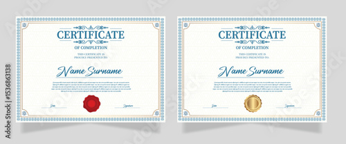 Vintage design template of certificate or diploma