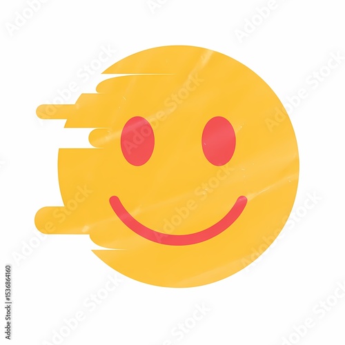 Smiley Face Expression: A simple yet impactful illustration, capturing the essence of happiness and positivity with its iconic yellow hue and expressive features, radiating joy and approachability.