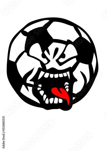football cartoon face langue gueule dessin logo club