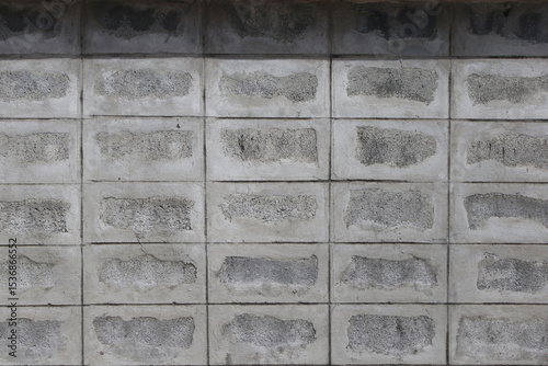 Bare walls with old bricks Arranged in an orderly manner.     