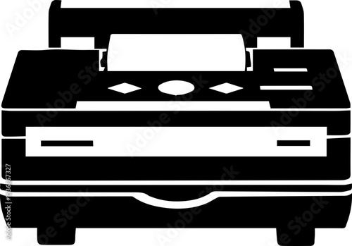 Black and White Printer Vector Icon