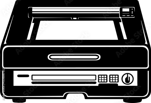 Black and White Printer Vector Icon