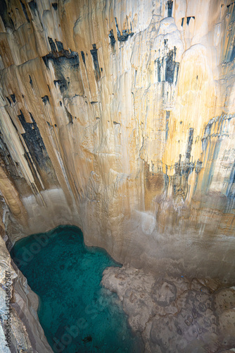 The scenic views of Tınaztepe Cave, which is one of the longest caves in the world, with a length of 22 kilometers in Seydişehir, Konya.