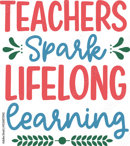 World Teacher's Day SVG Typography Design 
