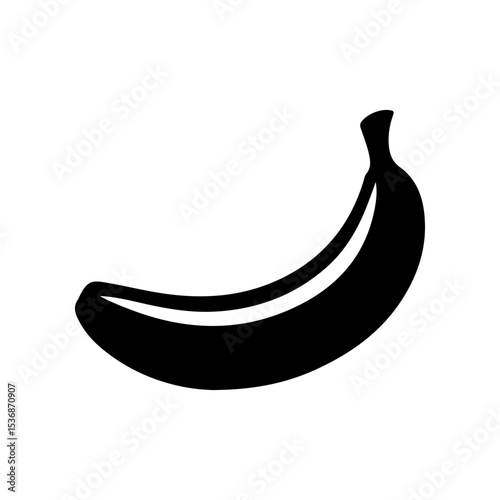 banana silhouette vector and icon