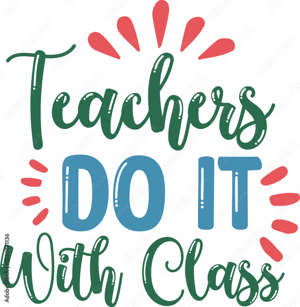 Naklejka premium World Teacher's Day SVG Typography Design 