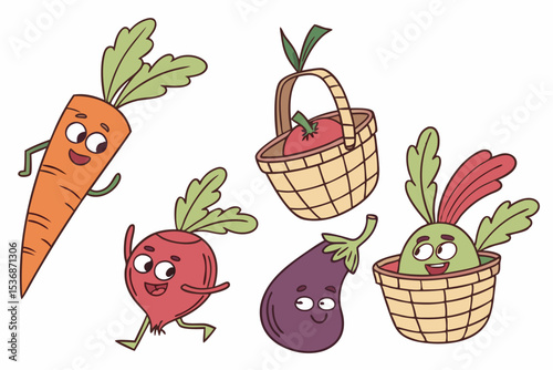 set of vegetables