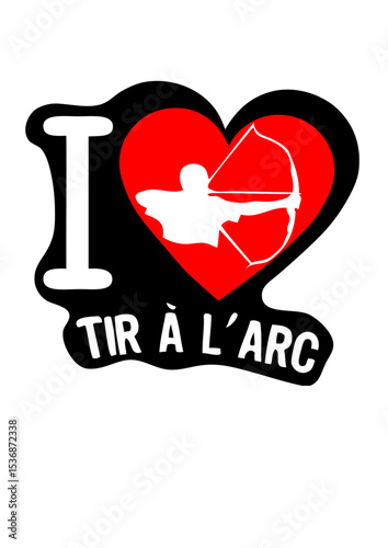 i love tir arc coeur