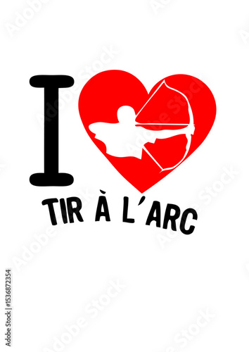 i love tir arc coeur