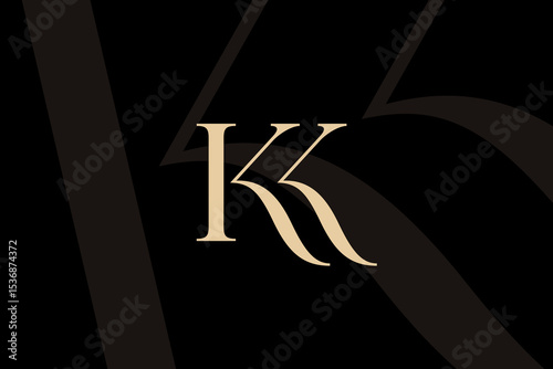 KK letter logo icon design. Classic style luxury initials monogram.