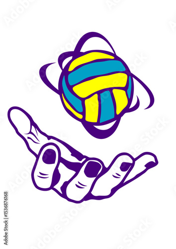 volleyball waterpolo main ouverte boule