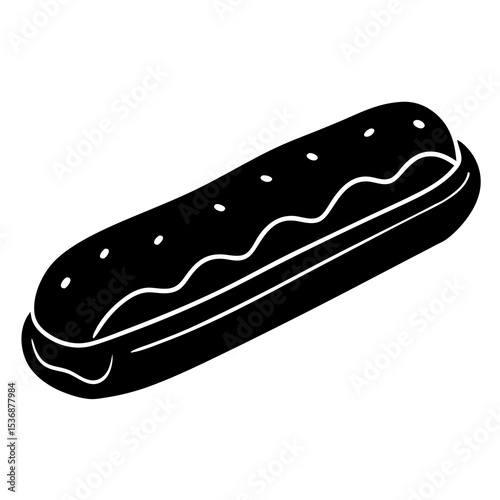 vector illustration of a hot dog