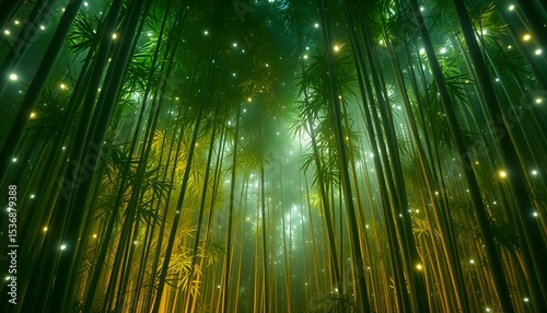 幻想的な竹林