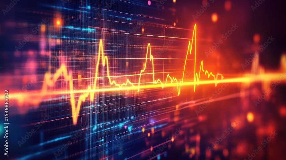 Fototapeta premium Abstract digital waveform