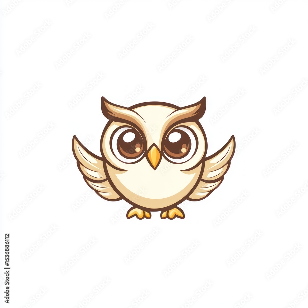 Fototapeta premium Cute cartoon owl illustration (3)