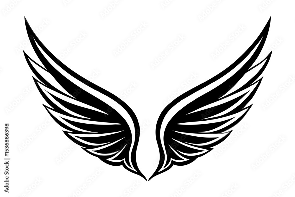 Obraz premium Winged Symbol Design Vector Illustration