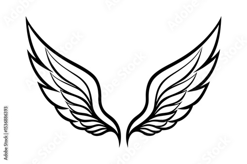 Winged Symbol Design Vector Illustration