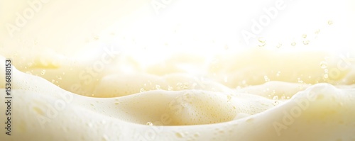 Soft cream and lemon gradient sky with dreamy diffused light tones