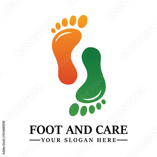 Foot and care icon logo template Foot and ankle healthcare