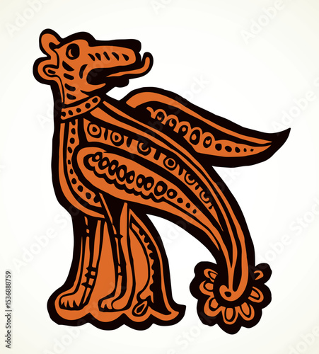 Celtic ornament. Vector drawing label